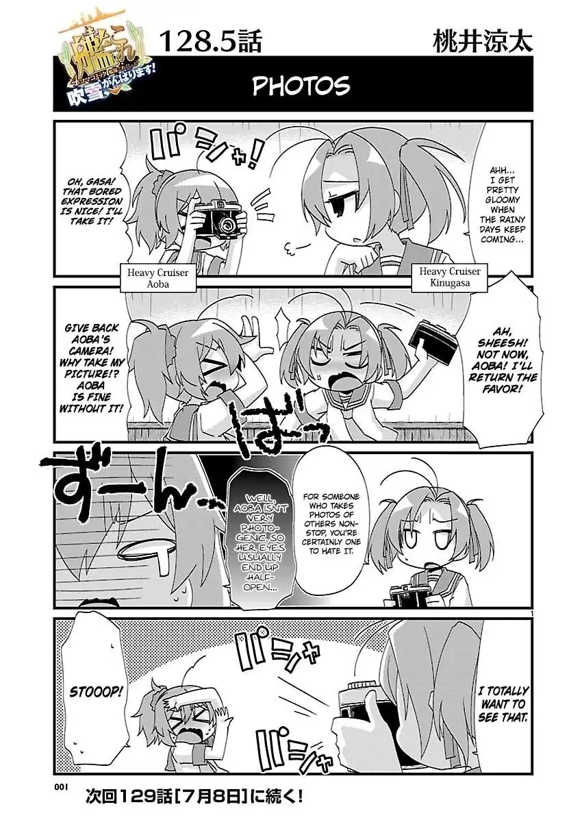 Kantai Collection - Kankore - 4-koma Comic - Fubuki, Ganbarimasu! Chapter 128.5 1